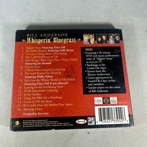 Bill Anderson Featuring Dolly Parton Whisperin Bluegrass CD/DVD Box Set - Picture 2 of 3